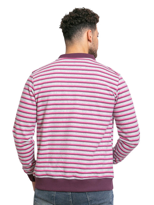 Striped Bergandy Sweater - Khotwh